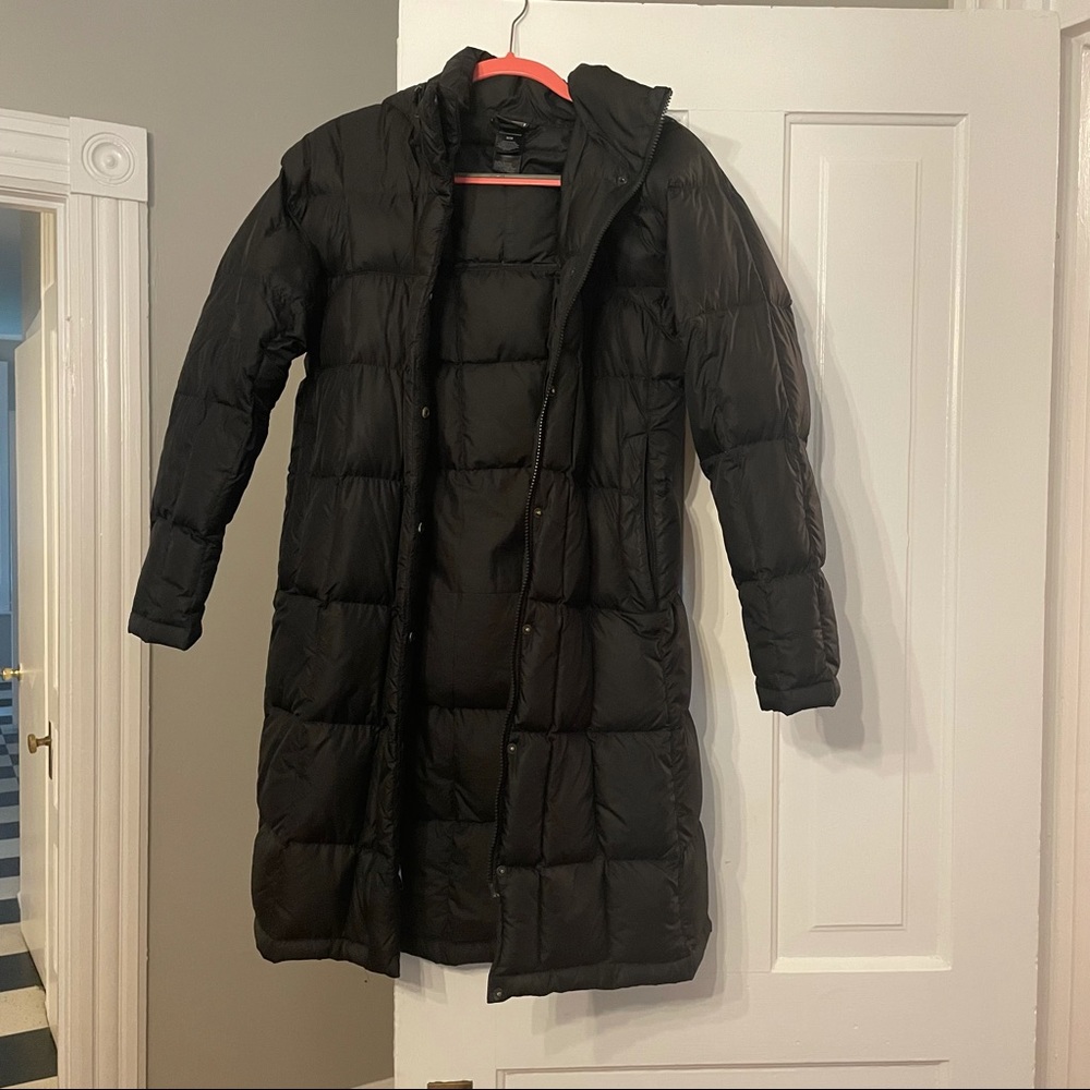 Black North Face parka